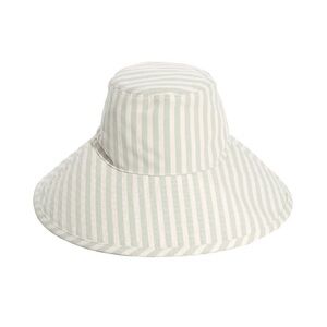 THE WIDE BRIM HAT - LAUREN'S SAGE STRIPE